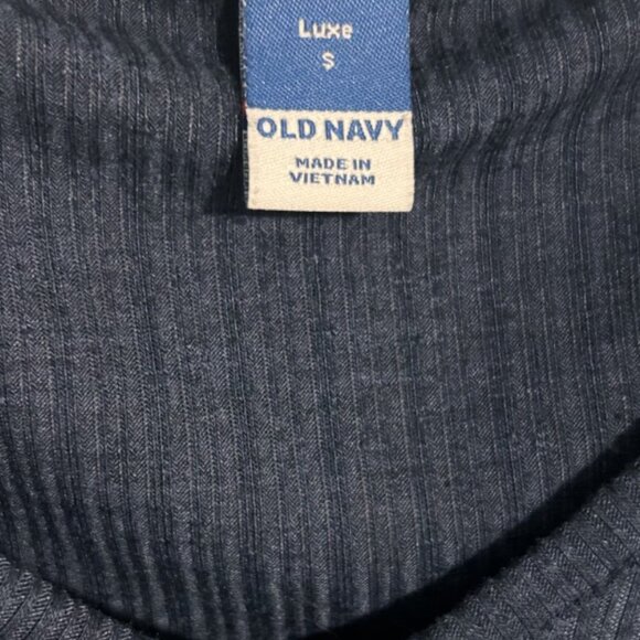 Navy Blue Ribbed Tee - Picture 5 of 5